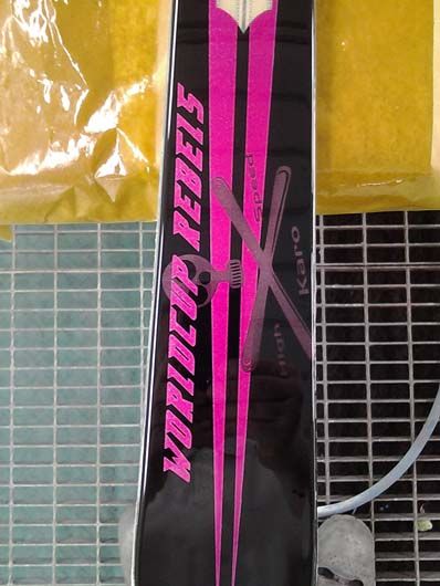 Skier mit neuem Lack