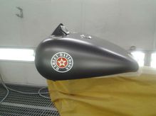 Motorrad lackiert